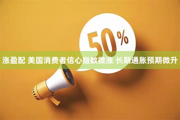 涨盈配 美国消费者信心指数微涨 长期通胀预期微升